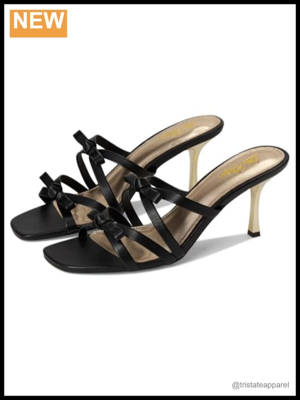 Wanda Slide Sandals Strappy Nappa Perlato Leather 3 Inch Heel Open Toe